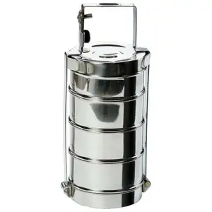 Tiffin Lunchbox Van Roestvrij Staal Met Containers