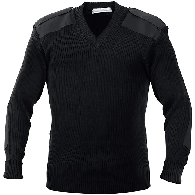 Maglione autunnale con scollo a v in acrilico 100% di alta qualità all'ingrosso per sicurezza e maglione lavorato a maglia casual
