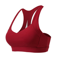 Sujetador deportivo acolchado ligero de talla grande para mujer con espalda cruzada y sujetador incorporado para yoga, fitness y entrenamiento - Transpirable y elástico en cuatro direcciones