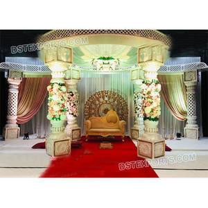 Mariage élégant en fibre Mandap Californie Magnifique mariage Chennai en fibre Mandap Dernier mariage indien Mandap floral - Product Image 1