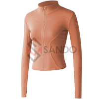 Veste de yoga zippée pour femme, grande taille, imperméable, respirante, de haute qualité, avec logo personnalisé, pour la gym et les vêtements de sport