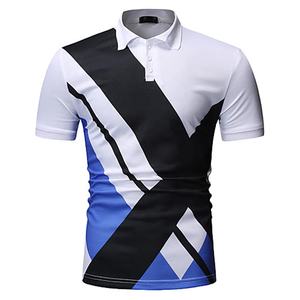 Nueva Camiseta de Moda para Hombre, Camiseta Deportiva con Cuello Alto Estampado, Manga Corta, Diseño Personalizado OEM, Estilo Hip Hop - Product Image 1