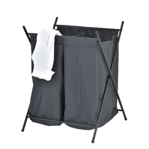 ตะกร้าผ้าพับได้สไตล์โมเดิร์น BN165 คุณภาพเยี่ยม ผลิตจากโรงงาน OEM วัสดุ PEVA สำหรับจัดเก็บของใช้ในบ้าน ดีไซน์ตาข่ายเหล็ก - Product Image 1