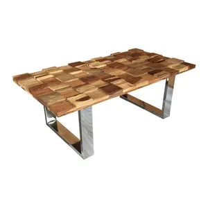 Tavolino Mango mobili rustici industriali in legno massello