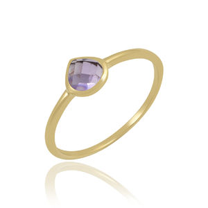 New classic gold plating 925 sterling silver African amethyst gemstone <b>ring</b> <b>cheap</b> price ready stock wholesale - Product Image 1