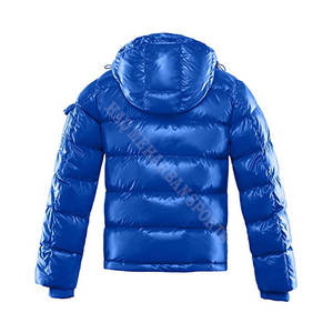 Chaqueta acolchada de burbujas de invierno para hombre con cierre de cremallera de talla grande tejido de ganchillo transpirable para invierno - Product Image 2