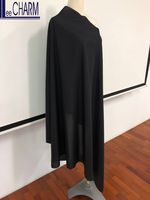 CP6286 Taiwan Polyester Mince Abaya Tissu Noir