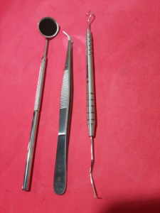 Kit de Examen Dental Básico de 3 Piezas, Juego de Instrumentos de Diagnóstico Dental, Espejo Bucal de Acero Inoxidable, Explorador Dental y Pinzas - Product Image 6