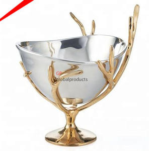 Bol à service rond en métal avec base de renne, design attrayant et populaire, pour décoration de mariage, de maison, d'hôtel, de qualité supérieure - Product Image 6