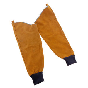 Manches en cuir fendu, longues manchettes côtelées pour le soudage, haute qualité, protection contre la chaleur et le feu à bas prix - Product Image 2