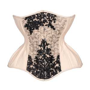Le Double corsets en dentelle désossée en acier, corset en Satin de grande taille - Product Image 1