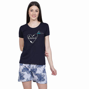 Screen printed T-Shirt with Fancy short sets Outdoor Party Wear Hot Selling Summer sets - Product Image 1