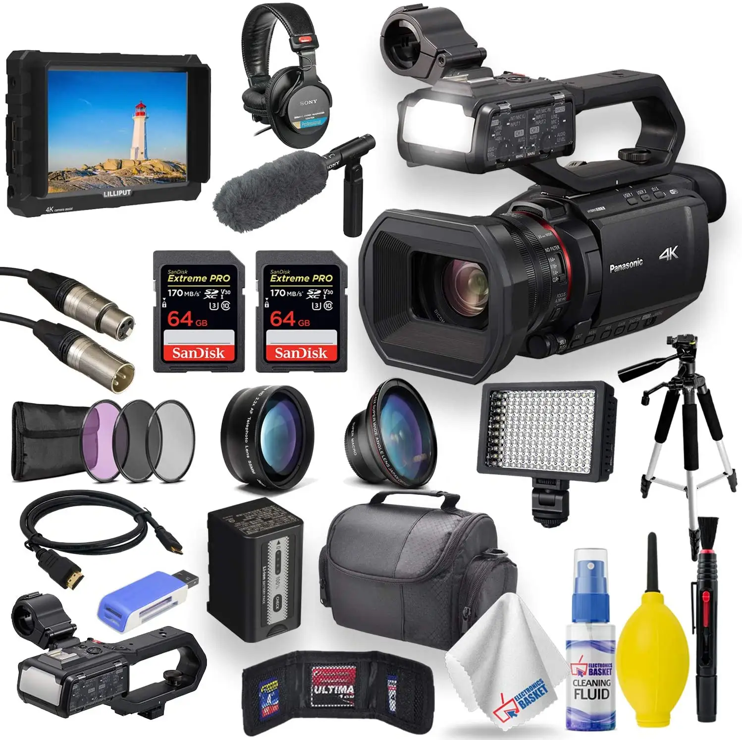 كاميرا تسجيل احترافية بأبعاد 4000 بكسل طراز HC-X2000 وهي الأكثر مبيعًا مع تقريب بصري 24 مرة