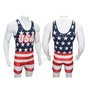 Camisetas de lucha de la mejor calidad para hombre, ropa deportiva transpirable, diseño de logotipo OEM, chalecos de lucha de tela de mezcla de poliéster Spandex - Product Image 5