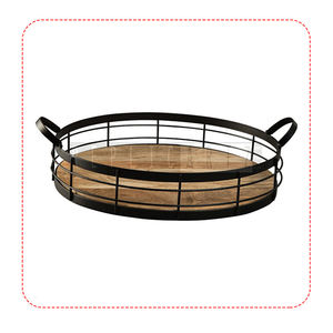 Exportador de bandejas de servicio de alimentos de metal de alta calidad, bandejas decorativas para servir, plato de bandeja Thali de cobre puro, servir té y café - Product Image 1