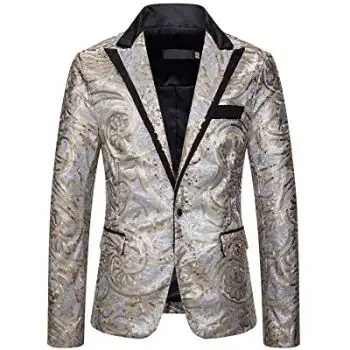2021 del Commercio All'ingrosso su misura degli uomini del nuovo con cappuccio paillette stage oro giacca di colore per Mens blazer