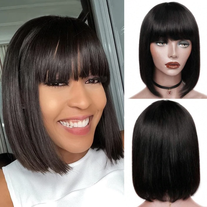 parrucca bob a macchina