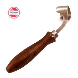 Horse Farrier Tool Swiss Hoof Oval Loop Knife Sharp <b>Edge</b> Steel Blade Stainless Steel with Wood Handle Animal & Veterinary - Product Image 1