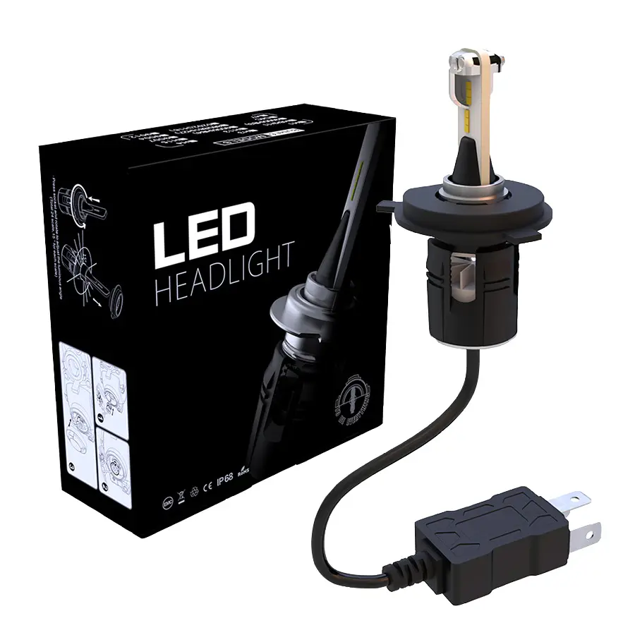 Rohs csp h4 h11 mini gelb 4500k 360 auto auto lichter led scheinwerfer