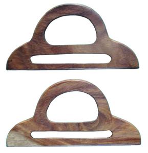 Bolso de mano con asa de madera - Product Image 1