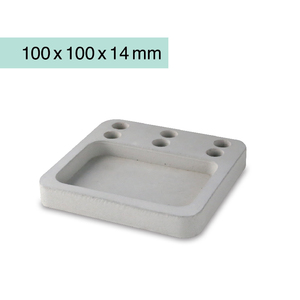 Organisateur multifonctionnel DIY lisse avec trous, forme carrée, couleur béton gris - Product Image 1