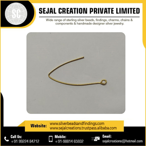 Wholesale Wholesale 15mm Curved Earwire Sterling Silver <b>Earring</b> Findings Best Product for Jewelry Making with Included Earhooks - Product Image 3