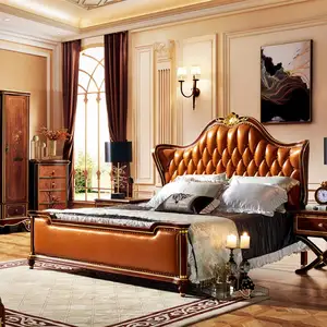 Italian European French antique bedroom furniture wood royal luxury carved design