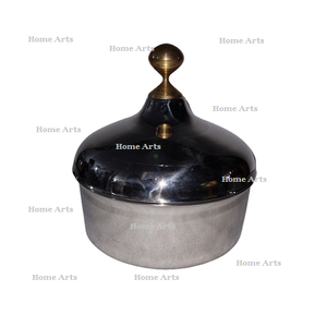 Juego de cazuela martillada de acero inoxidable de dos tamaños diferentes de forma redonda para servir comida olla caliente a la venta - Product Image 3