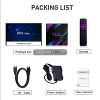 Boîtier TV intelligent H96 MAX 3318 4G RAM 64G ROM Rockchip RK3318 Android 9.0 H96 Max 4g Ott Tv Box
