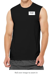 Customizable <b>Men's</b> Sleeveless Workout Shirt Swim Beach Pool Tank Top Big and Tall Quick Dry <b>Running</b> Athletic Gym Muscle Tank - Product Image 2