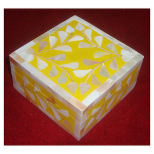 Caja de baratija con diseño de incrustaciones de hueso de perla, para Decoración - Product Image 1