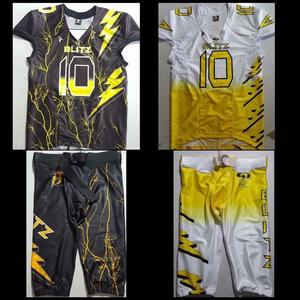 Uniformes de football américain personnalisés, maillots de football en sublimation, tissu sergé, anti-UV, séchage rapide, taille plus, unisexe, adulte, prix bas - Product Image 6