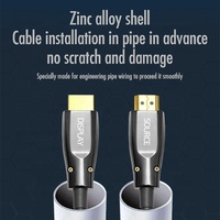 Câble Fibre Optique Mâle-Mâle de Luxe 8K 48 Gbit/s Ultra Long 10M pour Moniteur et Lecteur DVD avec Conducteur Plaqué Or et Blindage