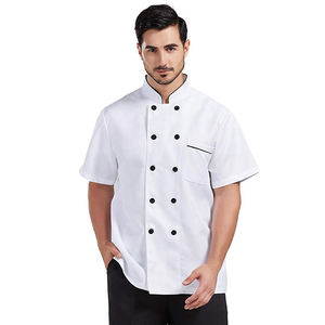 Abrigo de manga corta Unisex, abrigo de Chef clásico - Product Image 1