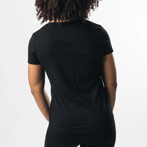 เสื้อยืดคอวีสีดำสำหรับผู้หญิงเสื้อยืดคอวีแขนสั้น2025เสื้อลำลองทรงพอดีตัวน่ารักฤดูร้อนเสื้อ S-3XL ชายหาด - Product Image 3