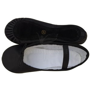 Zapatos de Ballet de cuero Premium con logotipo personalizado, MOQ bajo, precio de fábrica, suela blanda, calzado de baile de alta calidad para adultos y niños - Product Image 3