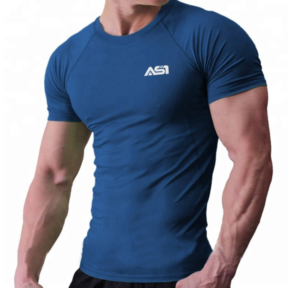 100% Polyester Gym Workout Breathable T-Shirts for Men Best Fitness Slim Fit Clothes Custom Logo Tees from Sialkot Pakistan