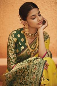 Kimora Boutique diseñador de los hombres de alta calidad pura Paithani seda bordado Sarees moda boda fiesta desgaste tarifa al por mayor - Product Image 2