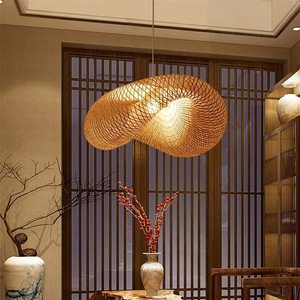Lampe suspendue en bambou sur mesure pour mariage et restaurant - Product Image 6