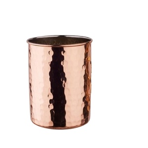 Atest-taza de cobre con forma de 4 dedos para uso en restaurante, taza de bebida hecha a mano con diseño antiguo de cobre martillado - Product Image 1