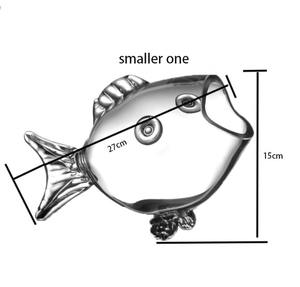 Aeofa, pot à bonbons en verre soufflé à la main, épais, 1 cm, transparent, grand, portable, en forme de poisson, aquarium en verre aquatique, aquarium en forme de poisson doré - Product Image 4