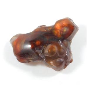 Cabochon d'agate de feu mexicaine naturelle 17x24mm, forme fantaisie, pierres précieuses lâches, lisses, brutes, haute qualité, 20 carats, pour la fabrication de bijoux - Product Image 1