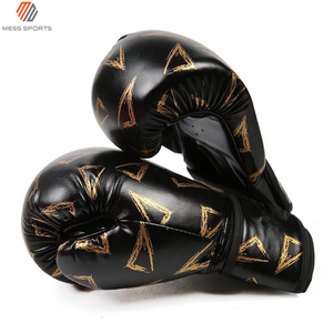 Leather Boxing Gloves With Velcro Closure Breathable Design For Adults Training Use - Product Image 4