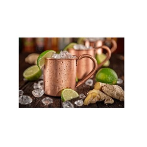 Grossiste indien Offre Restaurant Qualité Moscou Mule Tasses Martelé Tasses Acier Inoxydable Or Poignées Cuivre Plaqué Fabriqué Inde - Product Image 3
