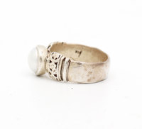 Anillo de Compromiso Hecho a Mano con Plata de Ley 925 y Perla del Mar del Sur, Anillo de Boda de Moda, Anillo de Promesa, Regalo