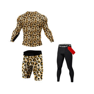 Conjuntos Deportivos de Compresión de Secado Rápido para Hombre, para Artes Marciales Mixtas (MMA), Gimnasio, Chándales, Poliéster/Algodón, Estampados por Sublimación - Product Image 3