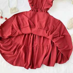 ใหม่ผู้หญิงแฟชั่นชุดสีชมพูเซ็กซี่ยาว Maxi ชุดเดรสลำลองขนาดมาตรฐานหรือขนาดที่กำหนดเองหลวมธรรมดาย้อม - Product Image 2