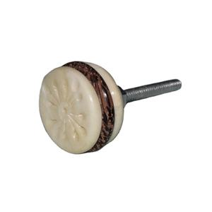 Venta caliente perillas de incrustaciones de hueso y decoración del hogar perillas de incrustaciones de hueso redondo para cajón de armario de tocador a la venta por Lametierartz - Product Image 1