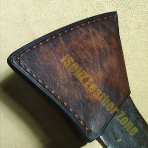Hacha de cuero genuino personalizada, funda para acampar al aire libre - Product Image 3