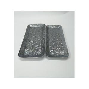 Plateau de service en aluminium pour hôtels, restaurants, cuisine, petit-déjeuner, couleur or, forme rectangulaire finie - Product Image 2